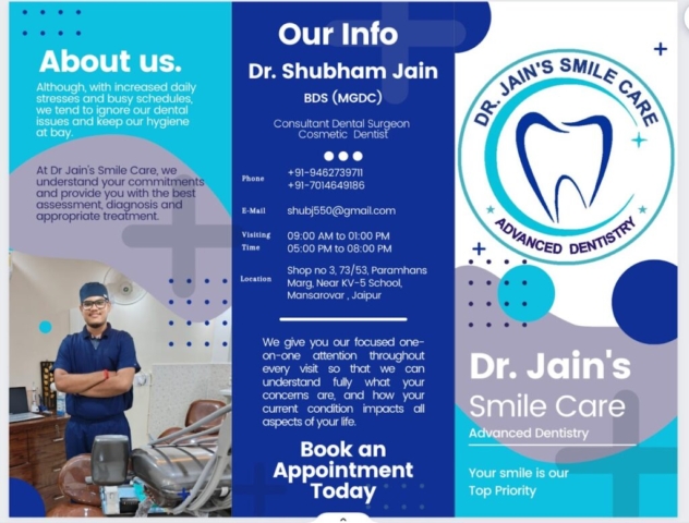 Dr Jain's Smile Care Dr Shubham Jain Dentist in mansarovar jaipur